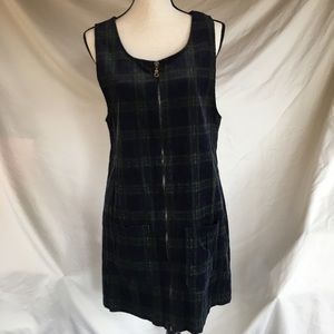 Fargo Plaid Jumper Dress Vintage 90s